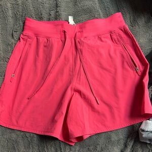 Lululemon Athletica High Waist Pink Shorts for Active Wear
